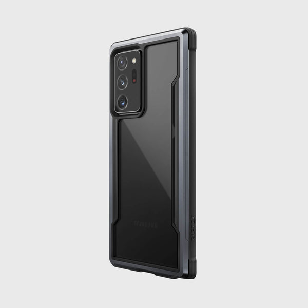 Showing a Note 20 Ultra in a black Raptic shield case