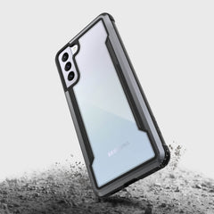 The X-Doria Samsung Galaxy S21+ Case Raptic Shield Black is shown in black.