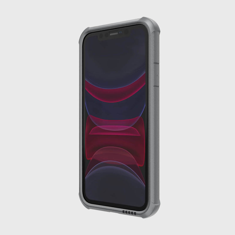 The Raptic TACTICAL protective iPhone 11 Pro Max case is showcased on a white background, featuring a shock-absorbing rubber exterior that meets the Military Standard MIL-STD-810G.