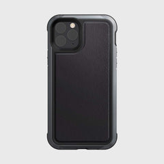 The Raptic LUX case for iPhone 11 Pro Max comes in black, with a rugged texture, raised edges for camera protection, and is crafted from impact-resistant polycarbonate. It's also compatible with wireless charging.