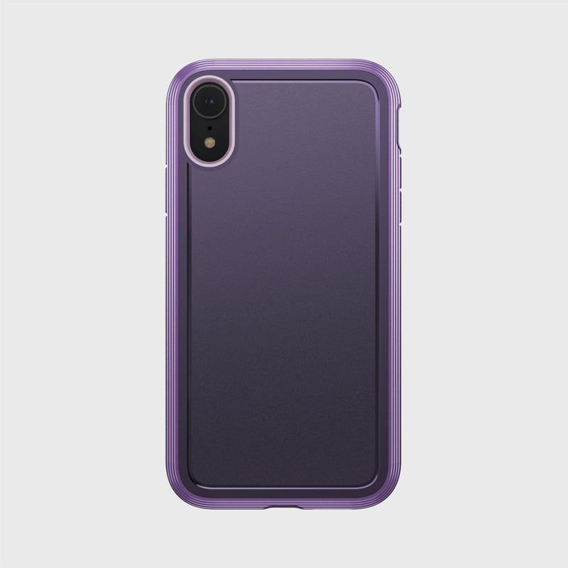 The Raptic ULTRA case provides excellent device protection for your iPhone XR. This purple case stands out on a clean white background.