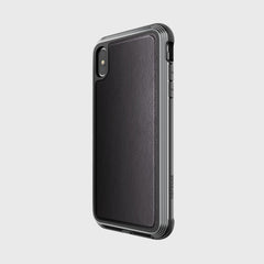 The iPhone XS Max Case - LUX by Raptic features a textured back, protective edges, and impact-resistant polycarbonate construction with precise cutouts for buttons and the camera.