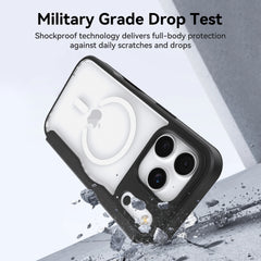 The Raptic Air Folio iPhone 17 case with a magnetic buckle protects your phone from concrete drops, scattering debris and showcasing its military-grade drop test protection.