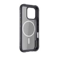 The Raptic iPhone 16 Series Case - Shield with a clear back, black edges, and a circular MagSafe-compatible design in the center provides excellent drop protection.