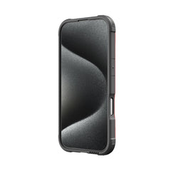 A rugged Raptic iPhone 16 Series Case - Shield with a protective, wireless charging compatible design and textured screen, displayed at a slight angle on a white background.