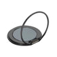 A MagSafe compatible black circular magnetic phone ring holder by Raptic, featuring a metallic ring and carbon fiber-patterned center, labeled 