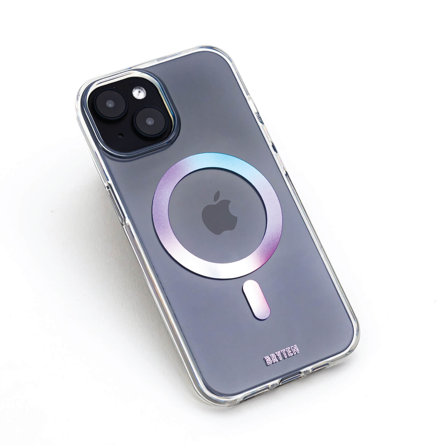 A sleek iPhone 15 MagFx MagSafe Case - Bryten by Raptic with a built-in ring for added convenience and style.