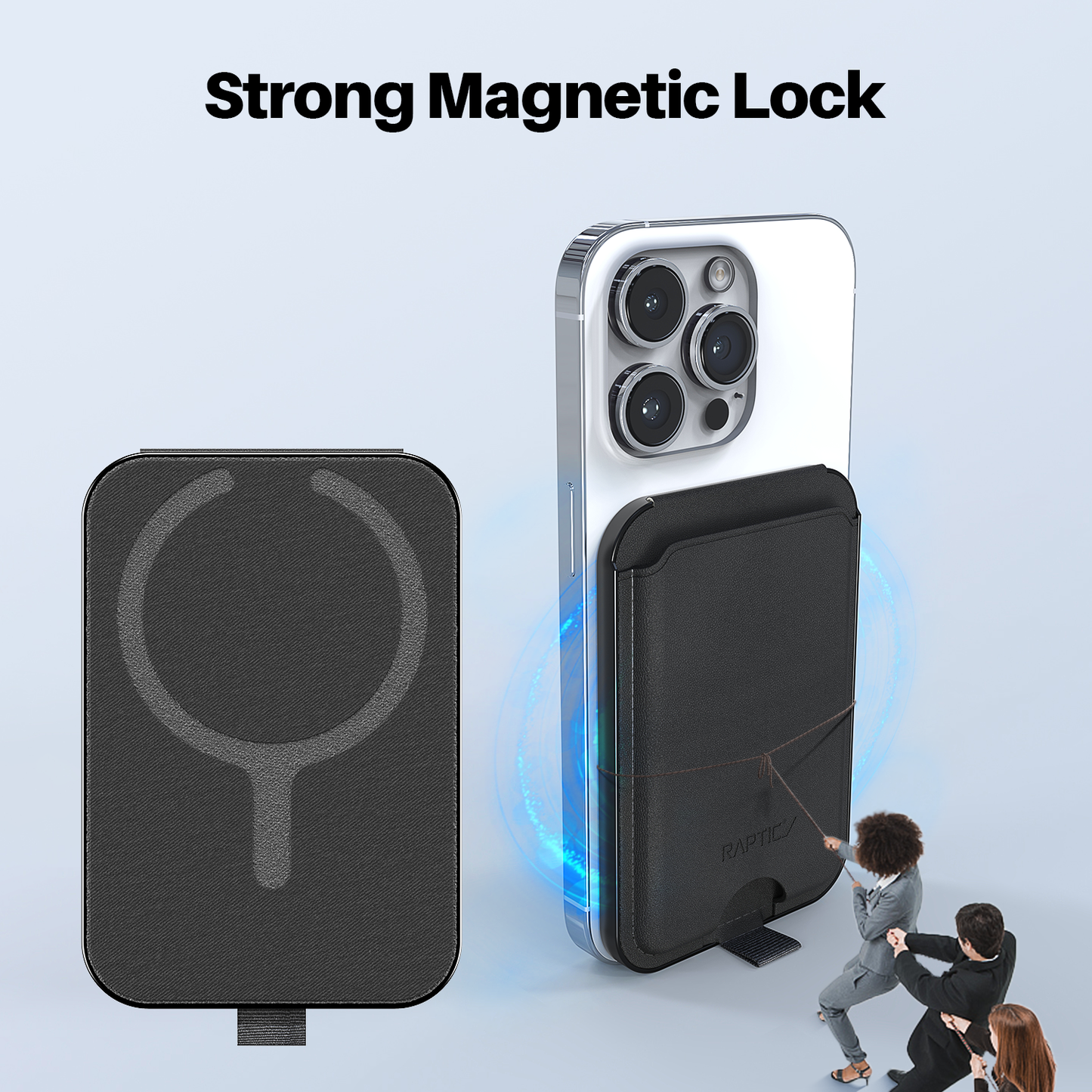 Strong magnetic lock for iPhone 11, Raptic MagSafe.