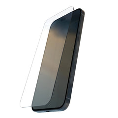 A phone with a glass screen featuring high-quality Raptic glass and anti-fingerprint coating.