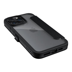 The Raptic iPhone 15 Wallet Case - Urban Folio is shown in black and offers drop defense.