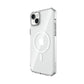 A clear Raptic Crystal MagSafe iPhone 15 case with a MagSafe ring on the back.