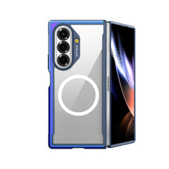 The Raptic SHIELD Iridescent case for Samsung Galaxy Z Fold 7 features a transparent design with a MagSafe-like ring, shows off the flexible screen when partially open, and offers military-grade drop protection.