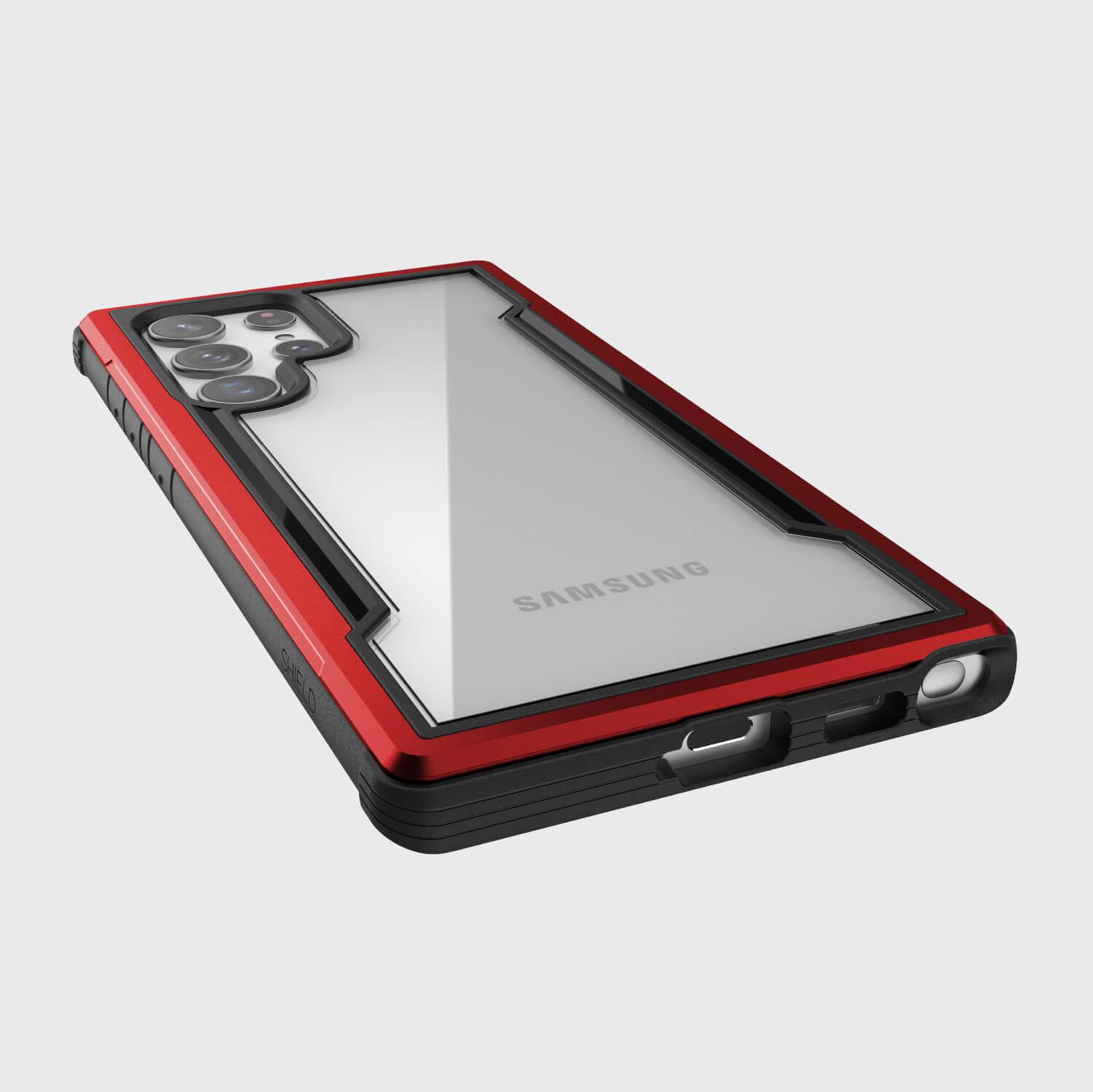 Raptic Samsung Galaxy S22 Ultra Case - SHIELD - red.