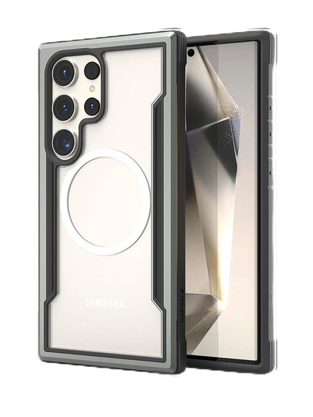 The Raptic Samsung Galaxy S24 Ultra MagSafe Case - SHIELD with a ring on the back offers military-grade drop protection and a raised bezel design.