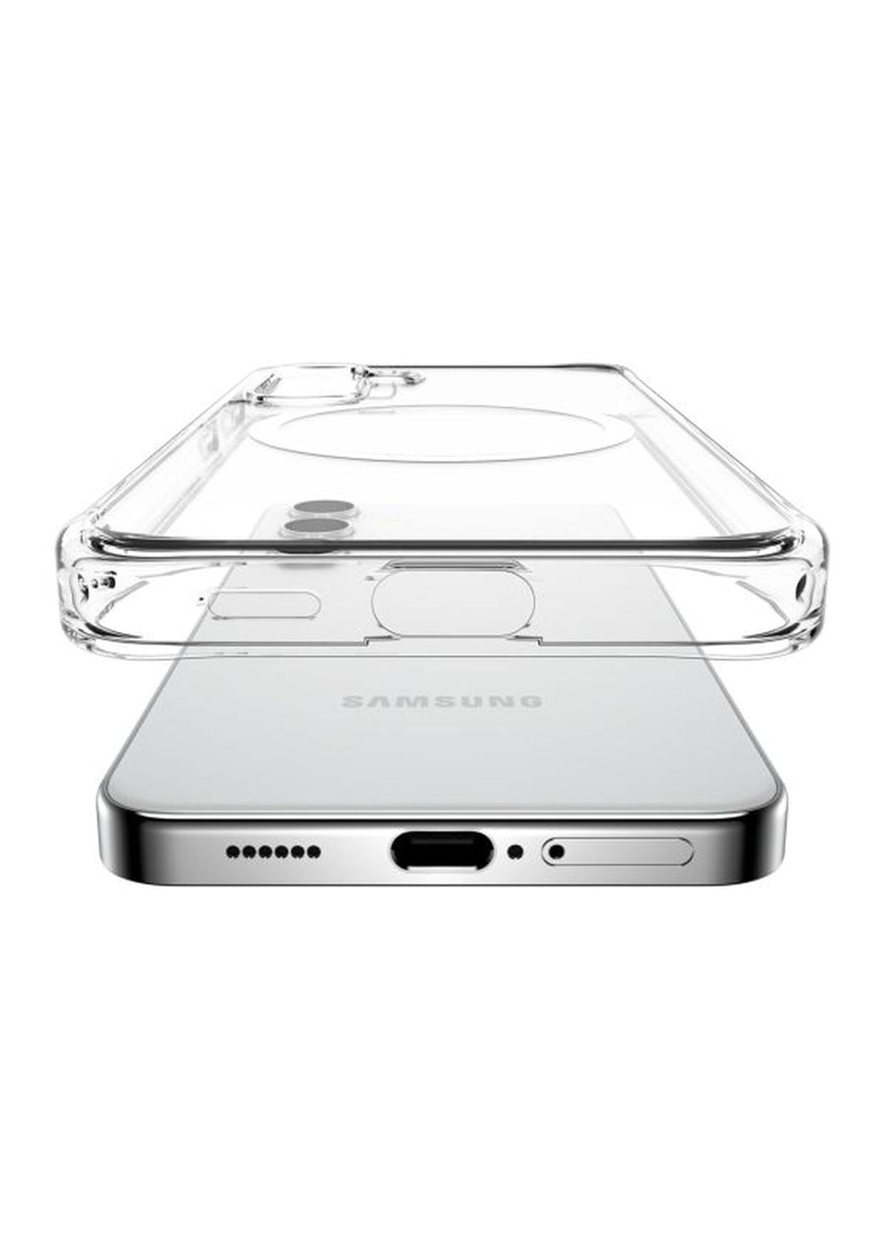 A clear Raptic Samsung Galaxy S24 Series case on a white background with drop protection.