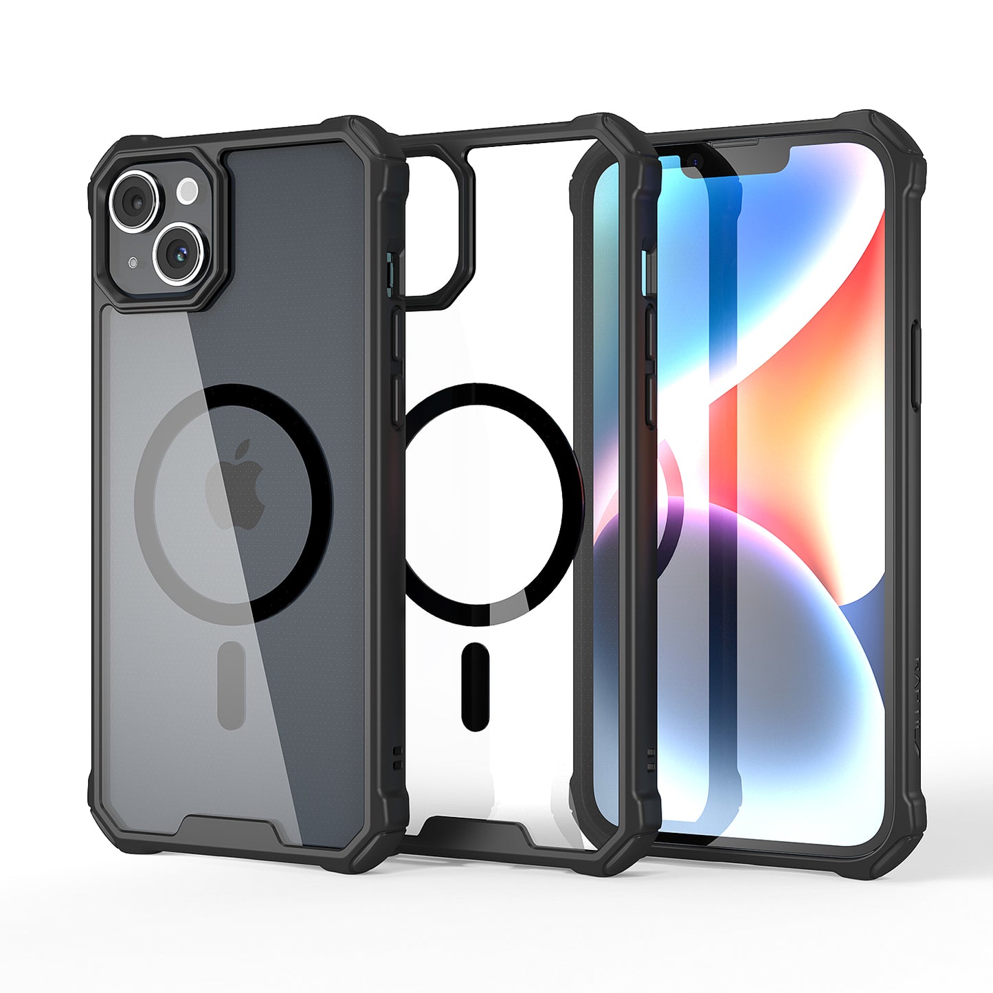 The lightweight Clear Tough MagSafe Case iPhone 15 - Raptic Air 2.0 features device protection with a polycarbonate construction.