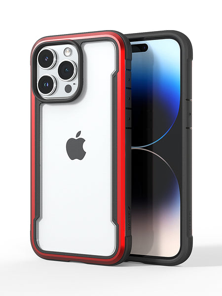 The iphone 11 pro case is shown in red and black, offering 3-metre drop protection.