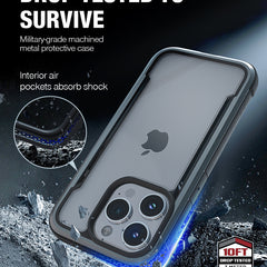 High-performance Raptic Shield iPhone 15 Shield case drop tested to survive with 3-metre drop protection.