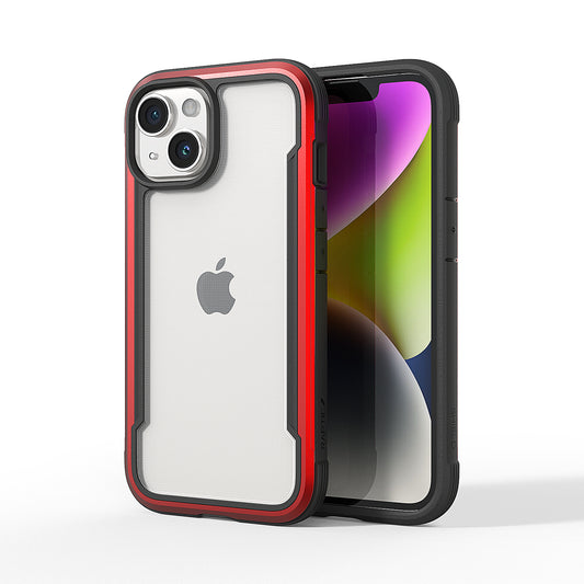 An iPhone 15 Shield Case with drop protection, made by Raptic.