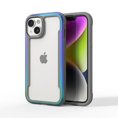 The iPhone 15 Shield Case - Raptic Shield provides drop protection with a rainbow colored back.