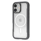 The Raptic iPhone 17 Shield Case features black edges, a clear design highlighting dual rear cameras, side buttons, and a white MagSafe ring—combining style with smart protection for your iPhone 17.