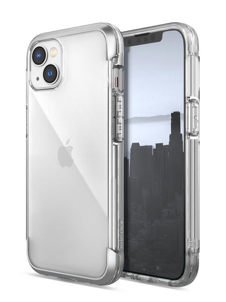 A lightweight protective case for the iPhone 11 showcasing a city view - Raptic Air Case for the iPhone 11.