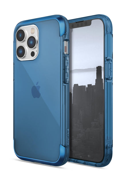 The lightweight iPhone 14 Pro Air Case - Raptic Air is shown in blue.