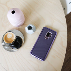 Luxurious Case for Samsung Galaxy S9 Plus. Raptic Lux in purple.