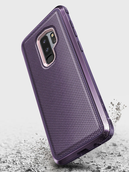 Luxurious Case for Samsung Galaxy S9 Plus. Raptic Lux in purple.