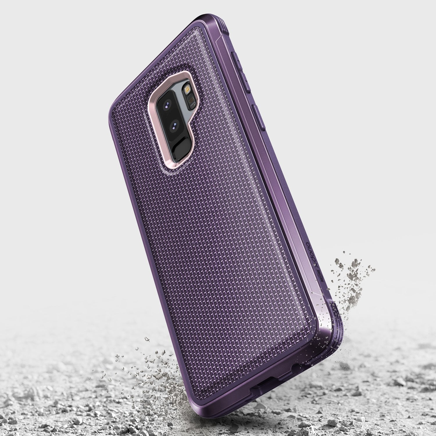 Luxurious Case for Samsung Galaxy S9 Plus. Raptic Lux in purple.