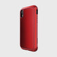 The Raptic LUX iPhone XR Case features a red design with a textured back, impact-resistant polycarbonate corners, and precise cutouts for the camera and side buttons.