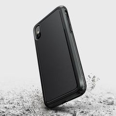 Enhance the device protection of your iPhone Xs Defense Ultra Black with this sleek black case from X-Doria.