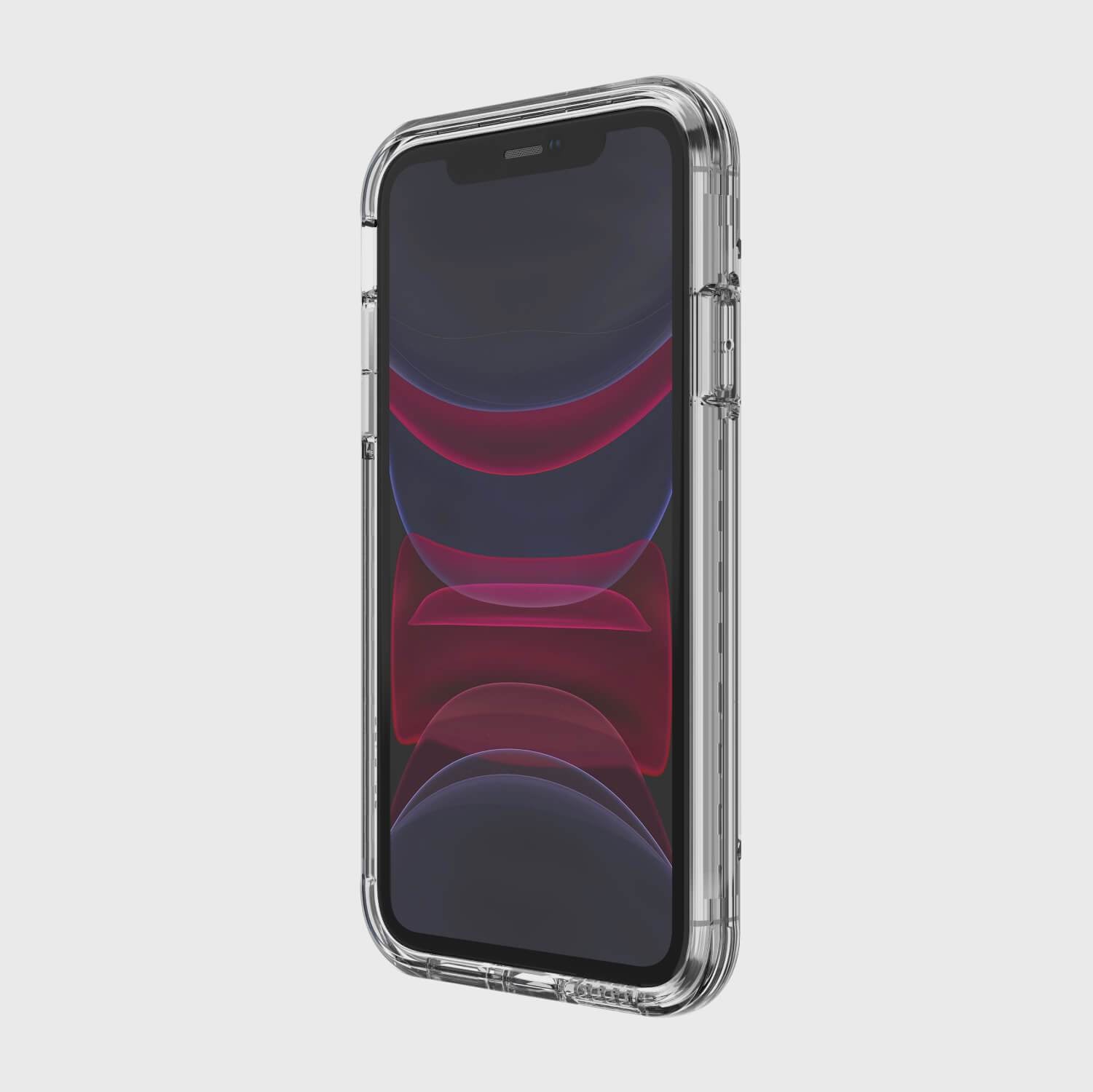 The back view of a Raptic Air iPhone 11 Pro Max case with 13 foot drop protection: The back view of a Raptic Air iPhone 11 Pro Max Case - AIR with 13 foot drop protection.