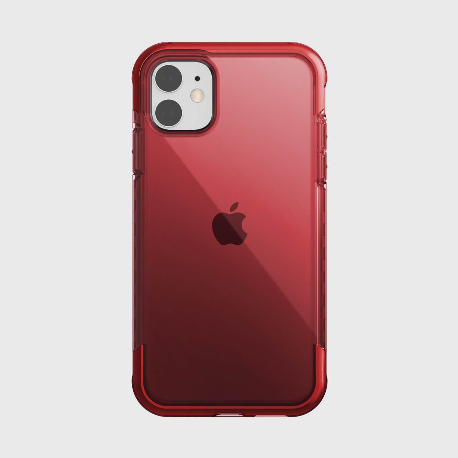 The red Raptic iPhone 11 Pro Case - AIR provides drop protection on a white background.