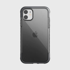 The back view of a Raptic Air iPhone 11 Pro Max case in black providing 13 foot drop protection.