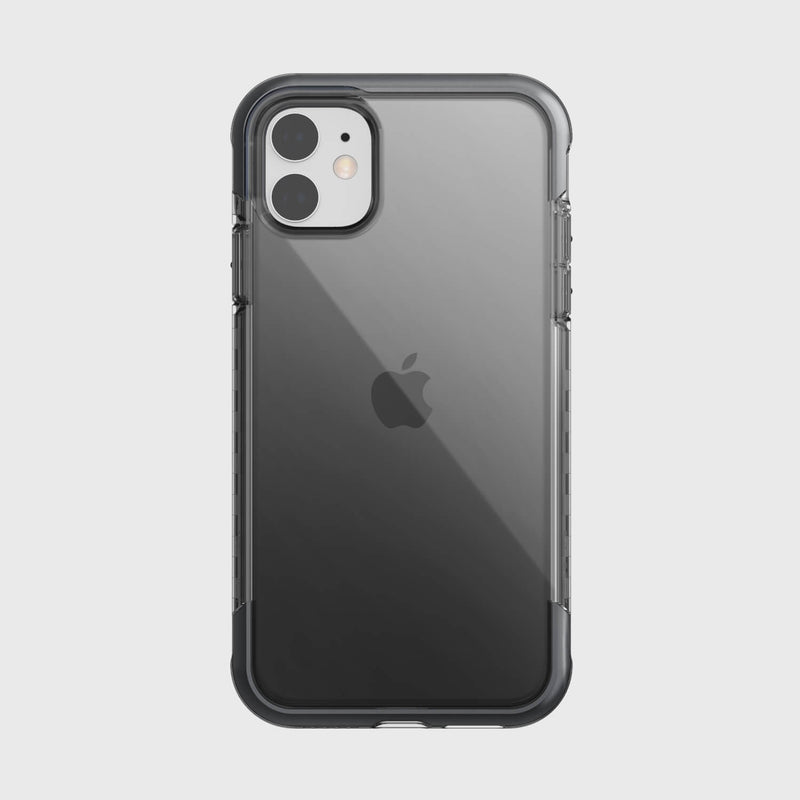The back view of a Raptic Air iPhone 11 Pro Max case in black providing 13 foot drop protection.