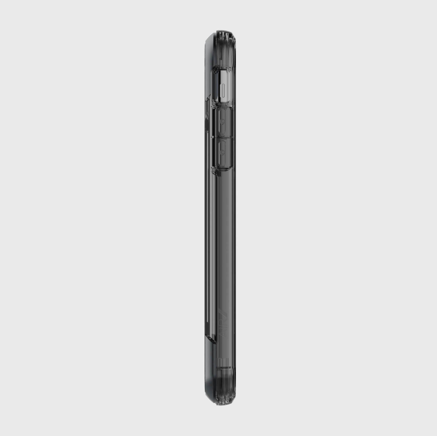 The back view of a Raptic iPhone 11 Pro Max Case - AIR phone case on a white background providing 13 foot drop protection.