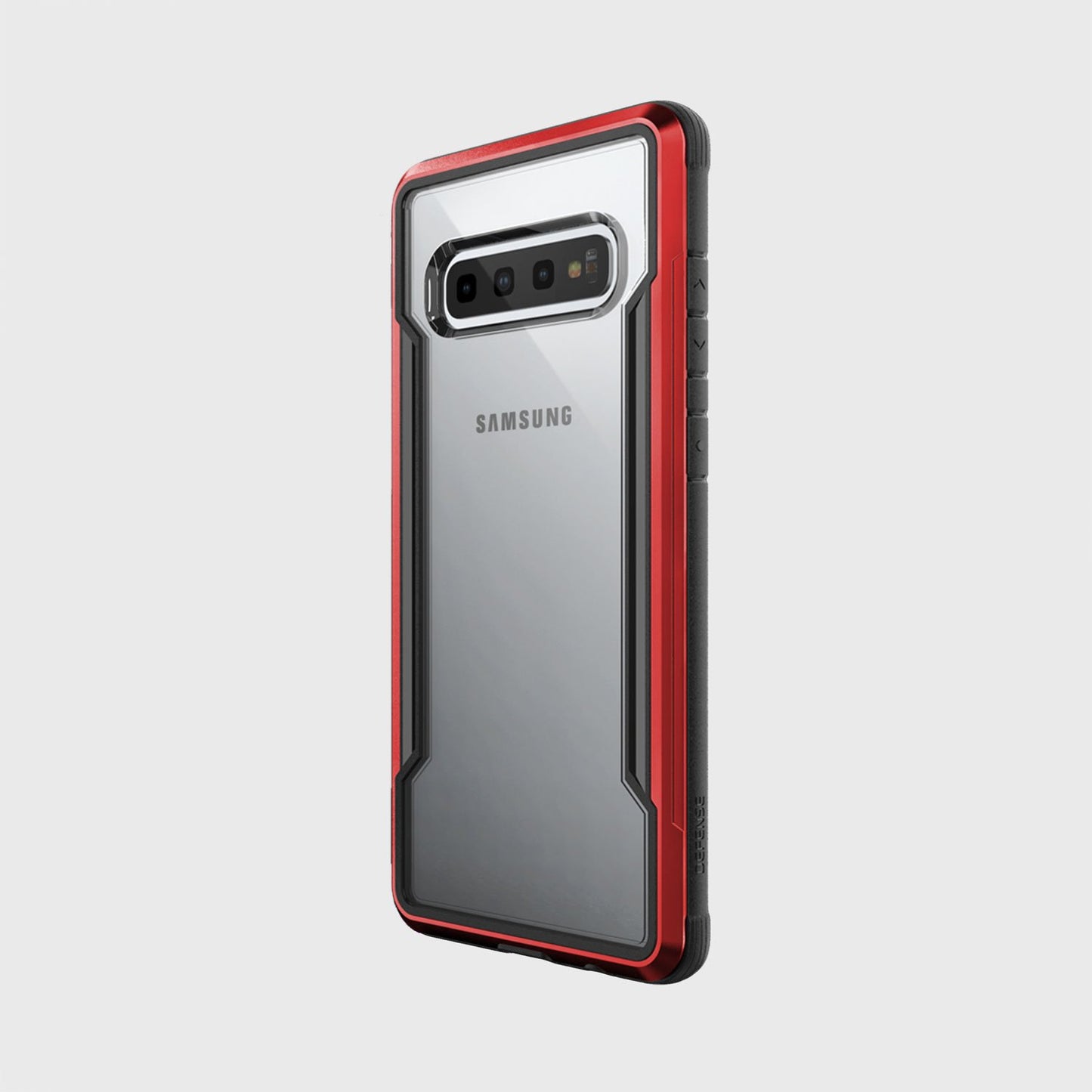 Protect your Samsung Galaxy S10 Plus with this stylish and durable X-Doria phone case, the Raptic Shield Red. Designed for drop protection, it safeguards your device while adding a touch of elegance.