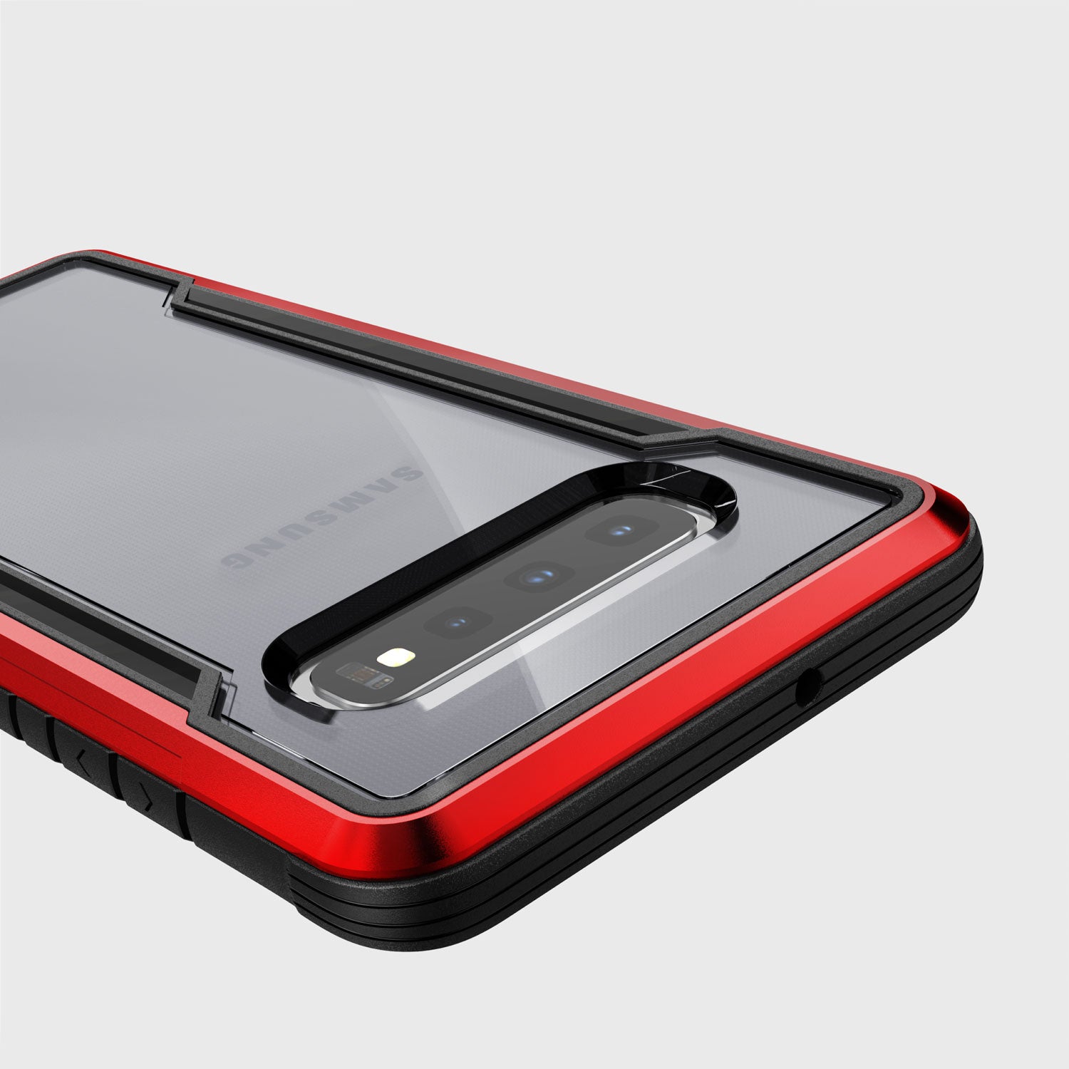 X-Doria Samsung Galaxy S10 Plus Case Raptic Shield Red, providing drop protection.
