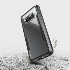 The Samsung Galaxy S10e Case Raptic Shield Black provides drop protection.