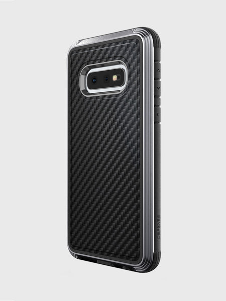 Modified Description: Raptic Lux Black Carbon Fiber Samsung Galaxy S10e case.