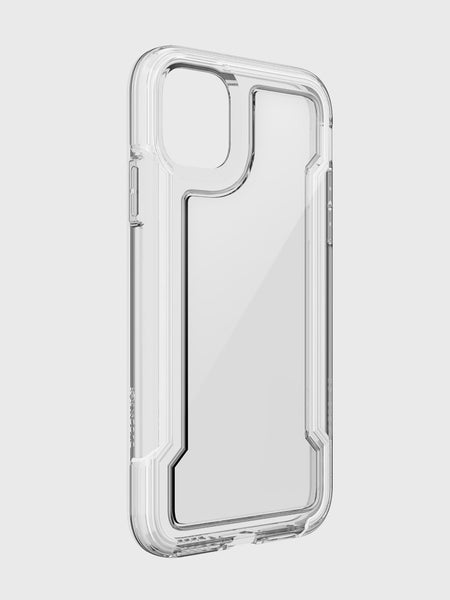 A Raptic CLEAR iPhone 11 Case providing 2-metre drop protection on a white background.
