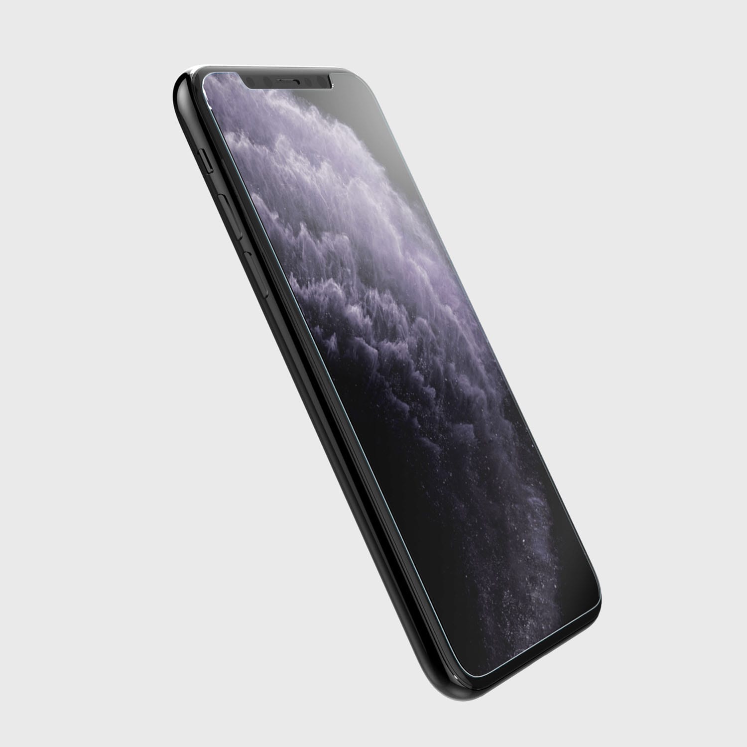 defense glass installed flat on the iphone 11 pro max