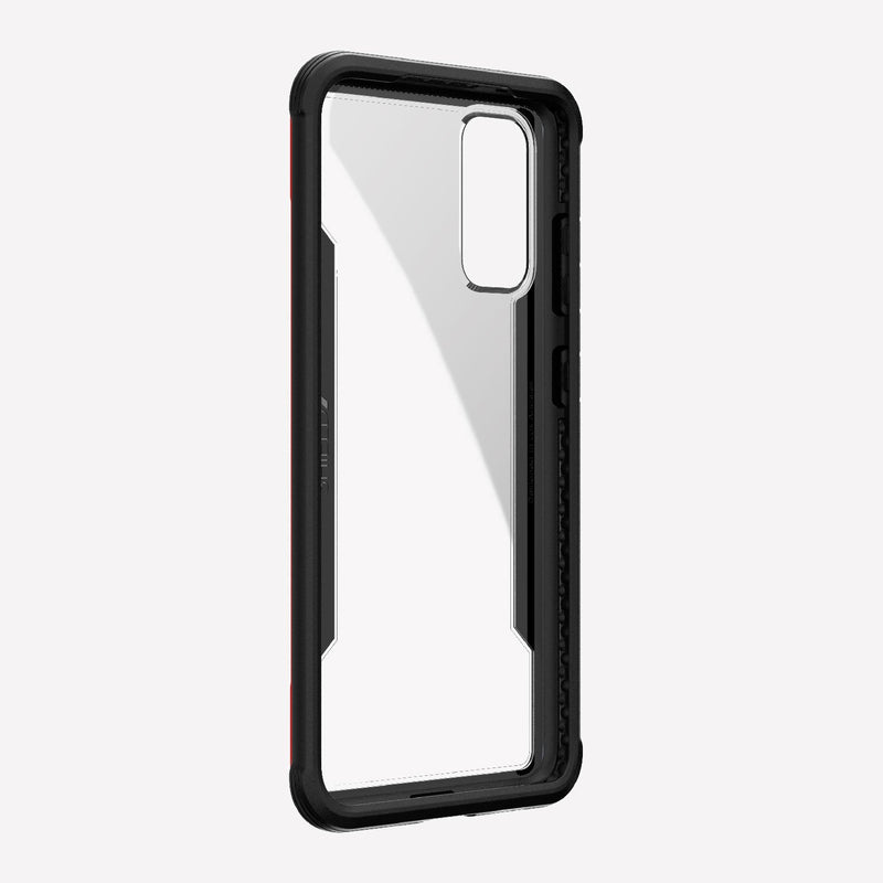 Defense shield red for Galaxy S20 showing the protective transparent back