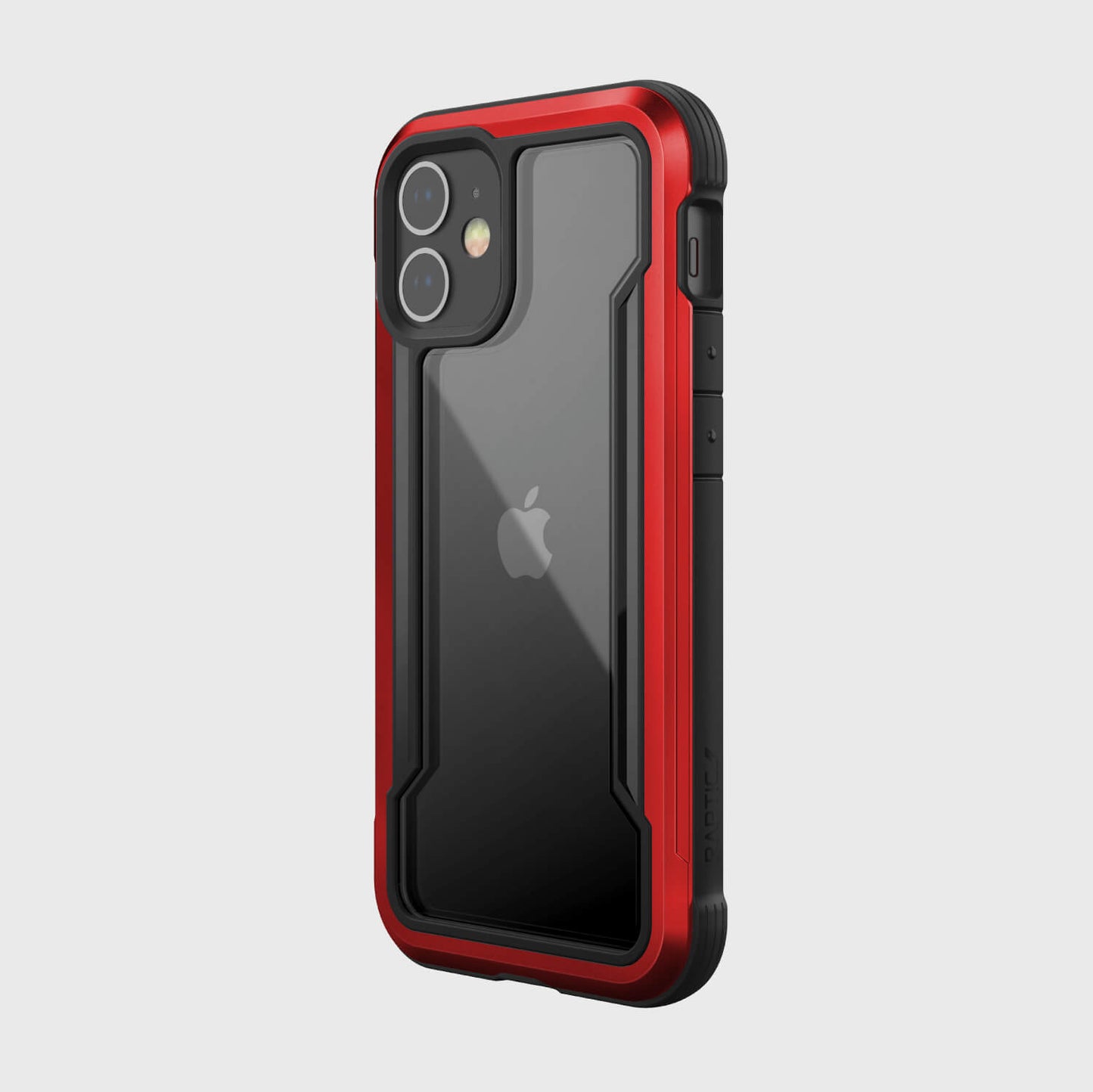 A red and black iPhone 12 Mini Case - SHIELD.