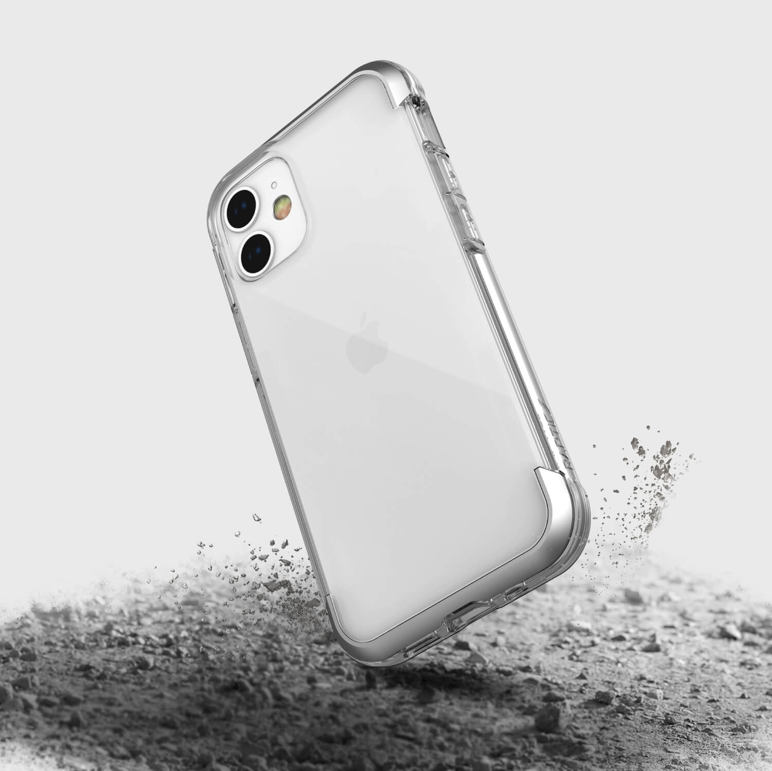 The sand-covered back of a Raptic iPhone 12 Mini Case - Air.