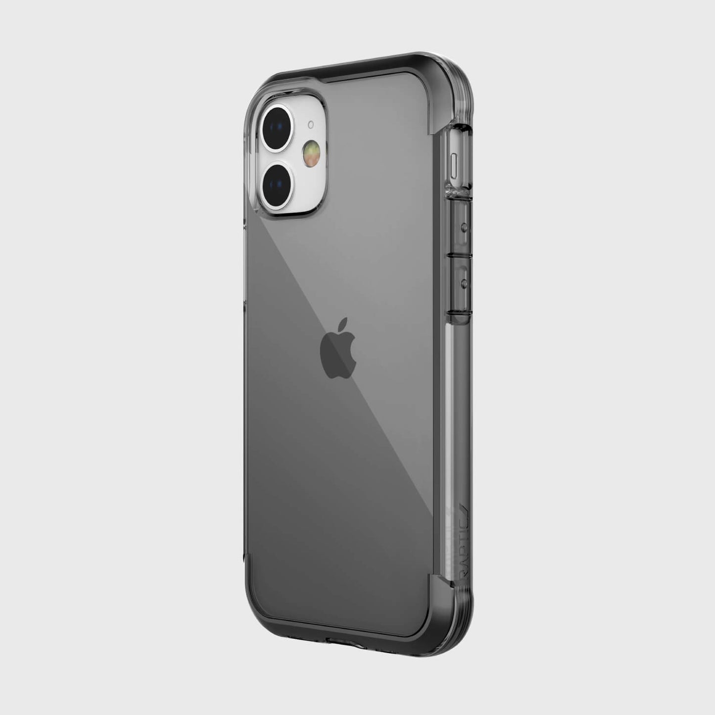 The back view of a Raptic iPhone 12 Mini Case - Air with drop protection.