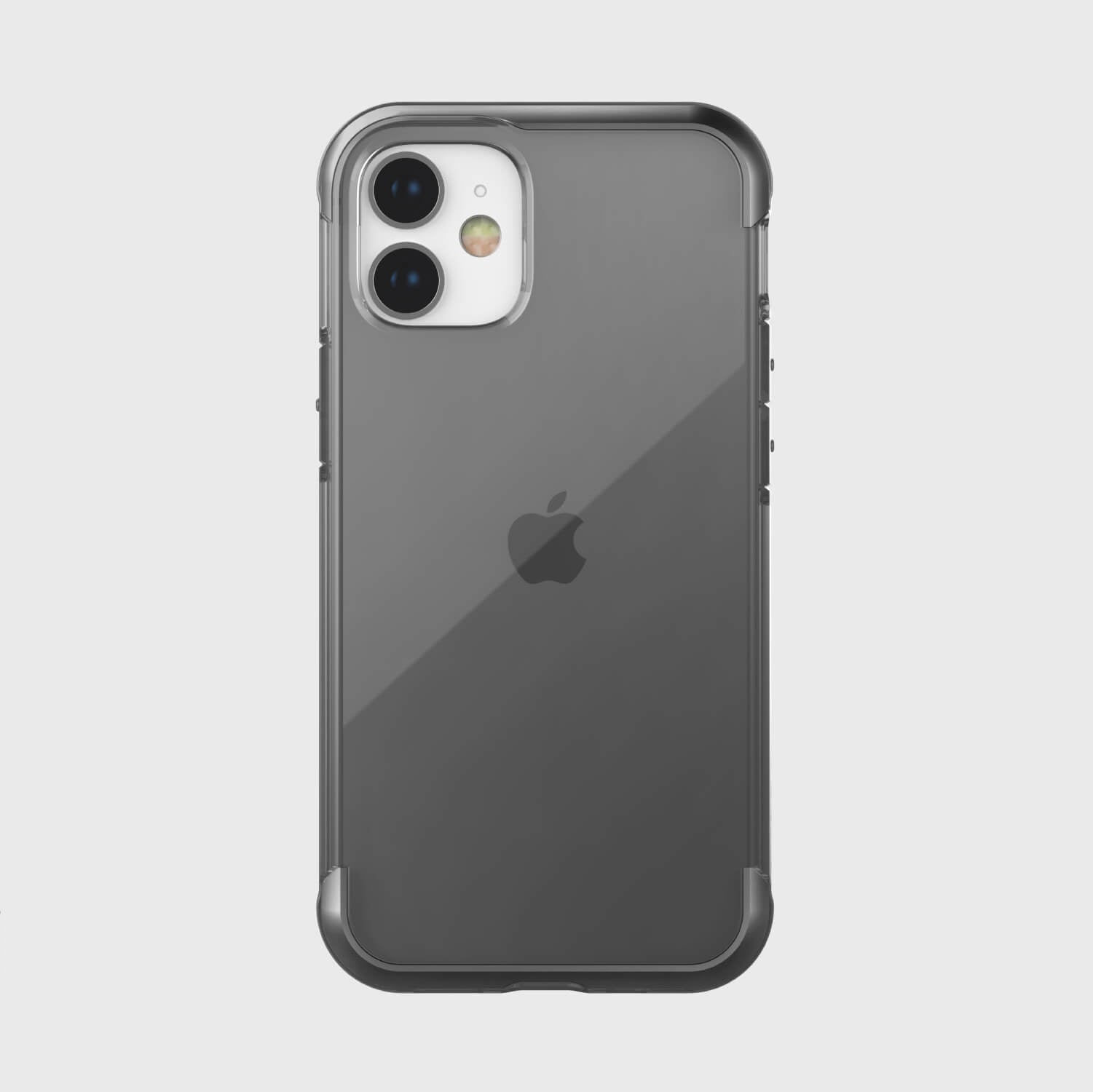 The back view of a Raptic iPhone 12 Mini Case - Air in black with drop protection.