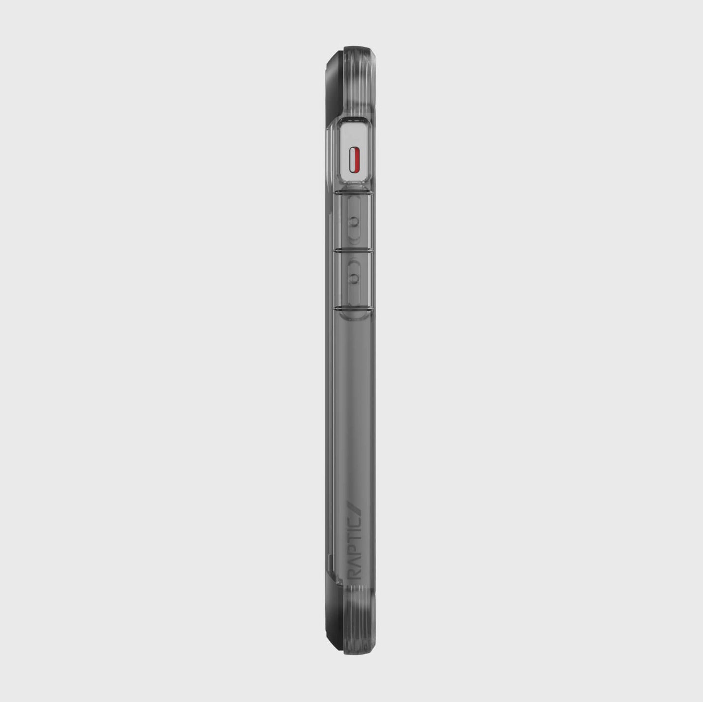 A gray Raptic iPhone 12 Mini Case - Air with drop protection.