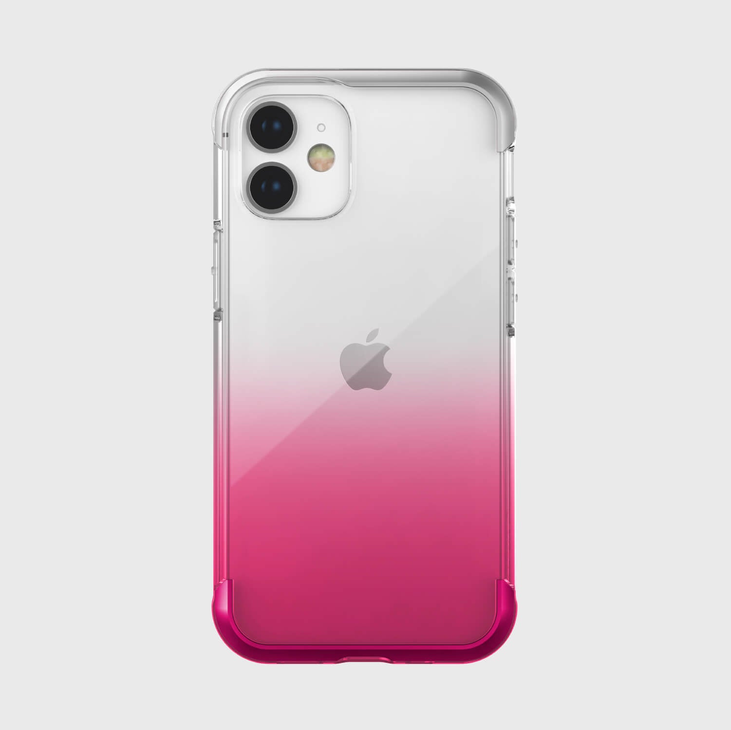 A drop protection iPhone 12 Mini case - Air in pink and white color option by Raptic.